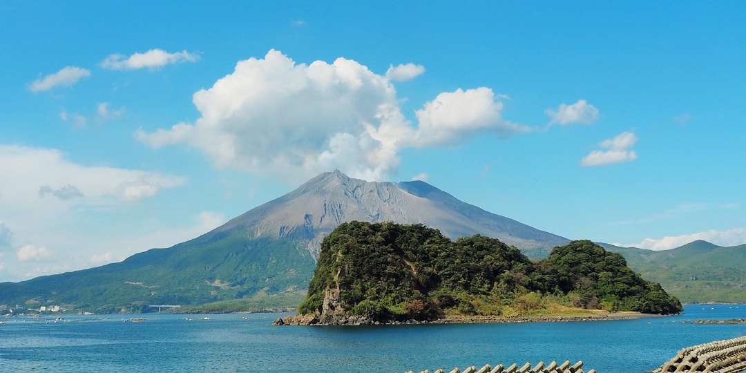 桜島のパノラマ絶景